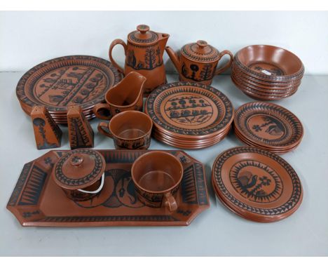 A Royal Worcester Scottie Wilson part dinner serviceLocation: 
