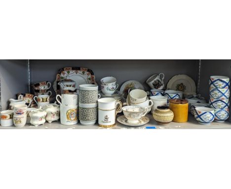 Mixed ceramic items to include tea sets, Carlisle ware, Aynsley, a Royal Worcester cup and saucer, and others Location: 11.3 