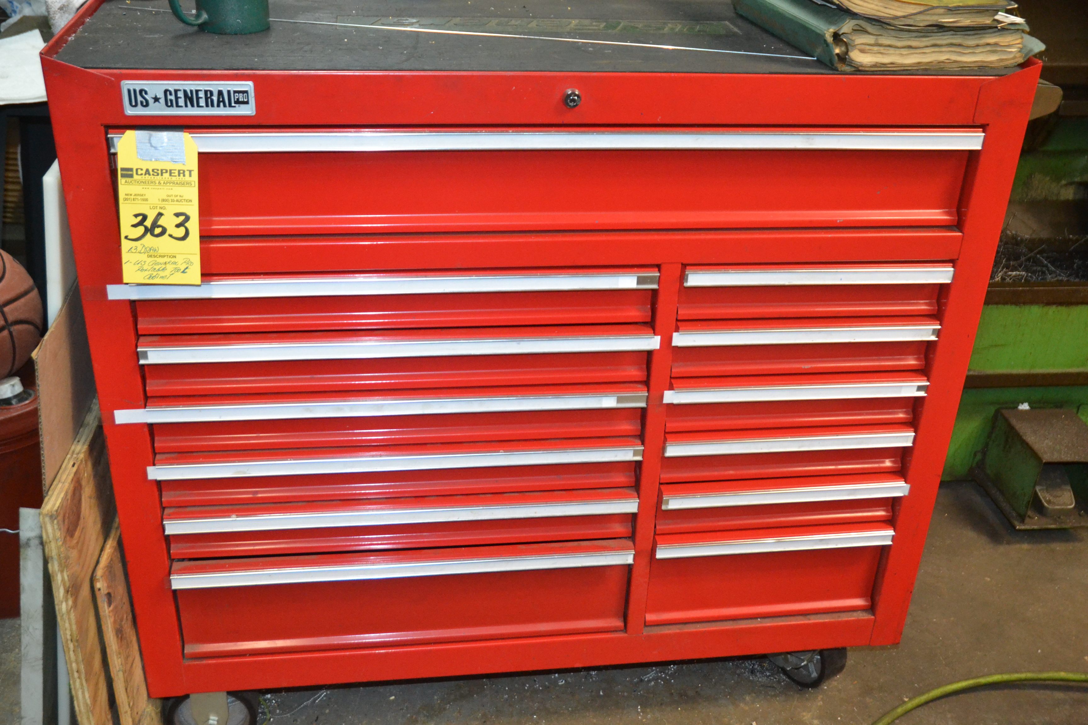 13-DRAW PORTABLE US GENERAL TOOL CABINET