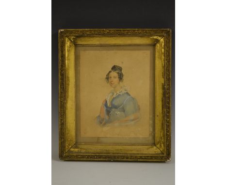 English School (19th century)Portrait of a Young Ladywatercolour, 23cm x 18cm
