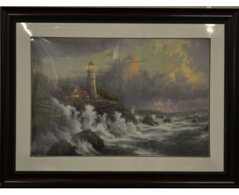 Thomas Kinkade, after, Conquering the Storms, offset lithograph in colour, 1999, Park West limited edition 2435/2850, 59.5cm 