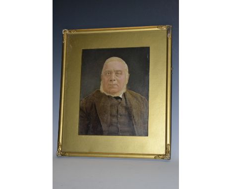 English School (19th century)Portrait of a Victorian Gentlemanwatercolour, 25cm x 19.5cm, framed