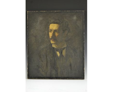 Irish School (19th century)Portrait of a Gentlemaninscribed to verso James O'Connor, Dublin 1866,stamped ESK (Examined South 