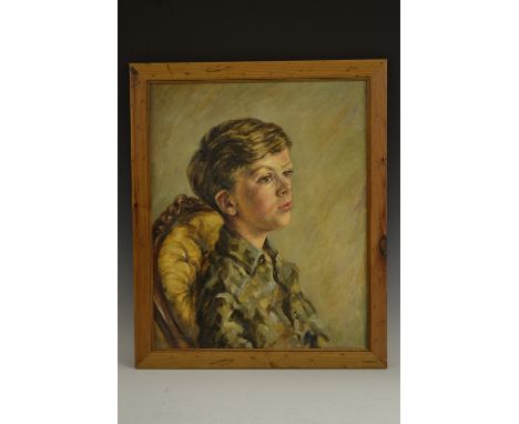 ** Sanders (mid-20th century)Portrait of a Boysigned, oil on board, 49cm x 39.5cm 