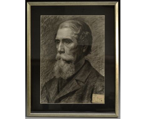 A** Gunniss (early 20th century)Portrait of a Bearded Elderly Gentlemanclass label, charcoal, 41cm x 30cm