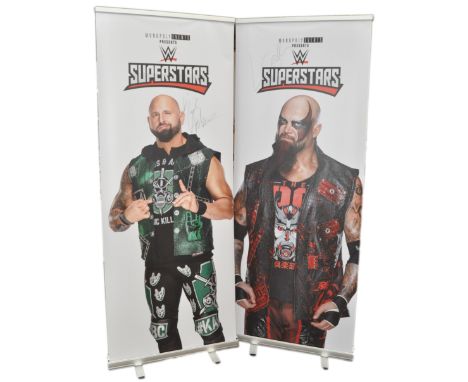 Gallows and Anderson - professional wrestling tag team&nbsp;- autographed Monopoly Events banner from a ' Superstars ' event.