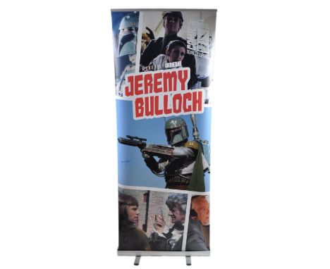 Jeremy Bulloch - Star Wars - autographed Monopoly Events banner from the 'Liverpool Comic Con' event. The banner depicting Bu