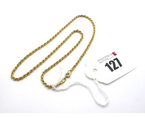 A Ropetwist Chain, of uniform design, stamped "750" (9.5grams). 