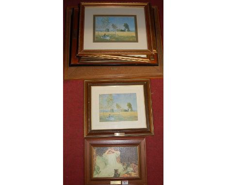 Assorted reproduction prints, to include after Monet, Constable, Daniel Sherrin etc 