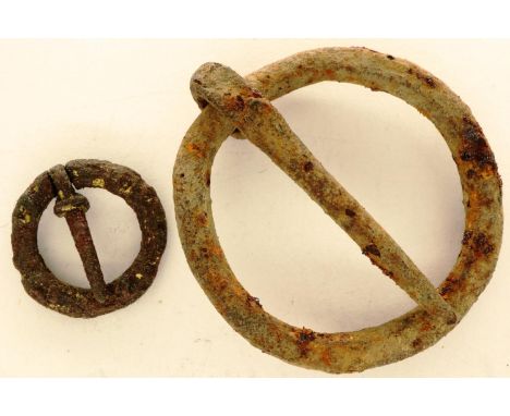 Saxon cloak clasps, largest D: 25 mm. P&amp;P Group 0 (£5+VAT for the first lot and £1+VAT for subsequent lots) 