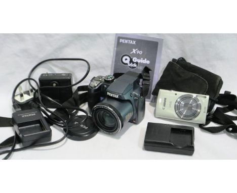 Pentax HDMI camera with 26x optical zoom lens with accessories. P&amp;P Group 2 (£18+VAT for the first lot and £3+VAT for sub