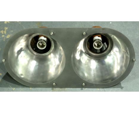 Chrome industrial double light fitting. Not available for in-house P&amp;P 