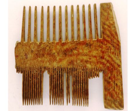 Saxon/Viking mostly preserved wooden comb, L: 50 mm. P&amp;P Group 0 (£5+VAT for the first lot and £1+VAT for subsequent lots