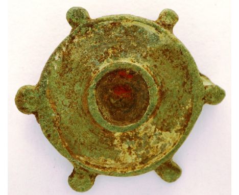 Roman badge/lapel annular style with enamel intact, L: 16 mm. P&amp;P Group 0 (£5+VAT for the first lot and £1+VAT for subseq