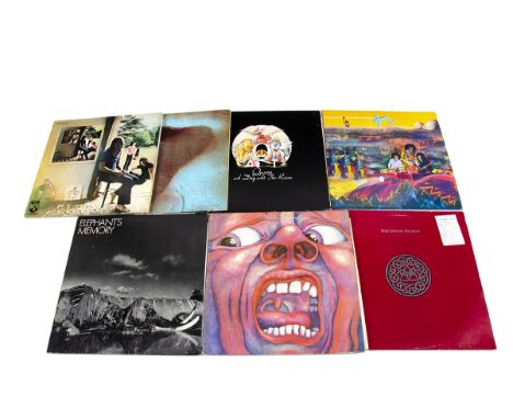 Progressive Rock LPs, seven albums of mainly Progressive and Classic Rock comprising King Crimson ( Court of the Crimson King