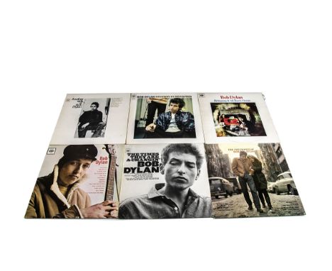 Bob Dylan LPs, seventeen albums with titles including Blonde on Blonde, Bringing It All Back Home, The Times They Are A-Chang