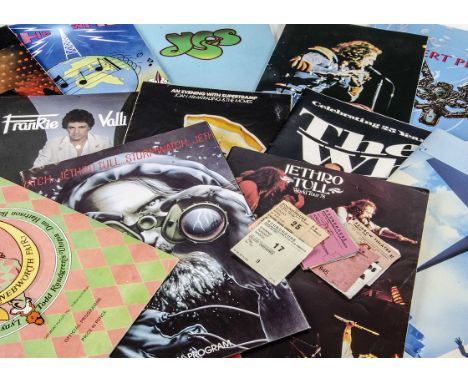 Concert Programmes / Tickets, thirteen programmes with artists comprising Jethro Tull, Yes, The Who, Rolling Stones, Queen, R