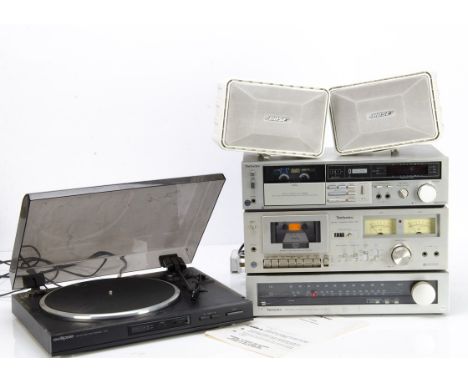 Technics Separates plus, Technics Cassette Player M226 (silver) Technics Tuner ST-8011L (silver) Technics Cassette 616 (wood 
