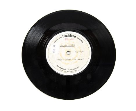 Trader Horne Acetate, Here Comes The Rain b/w Goodbye Mercy Kelly7" Acetate for the 1970 single release - Emidisc label with 