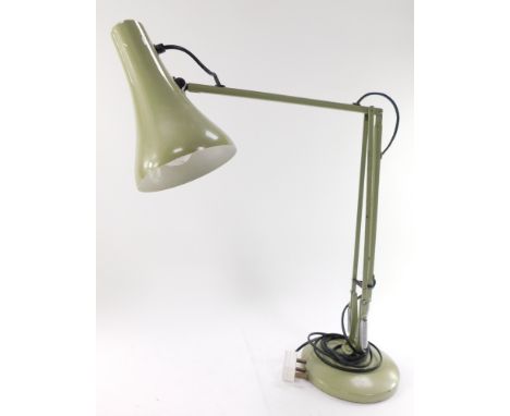 A cantilever anglepoise lamp, 80cm high. On initial inspection the arm is stamped towards the bottom "Anglepoise Lighting Ltd