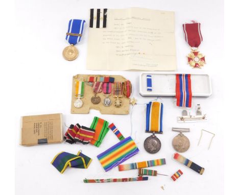 A WWI War Medal To The Army Service Corp., together with a selection of other medals. (a quantity)