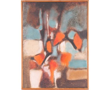 Aubrey Williams (1926-1990) Guyanese, 'Arawak', 1972, abstract oil on canvas, signed, titled and dated verso, 61.5 cm x 46 cm
