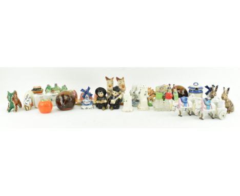 A collection of vintage 20th century ceramic salt &amp; pepper shakers &amp; cruet sets. The lot to include Japanese examples