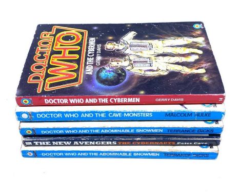 Dicks, Terence. Doctor Who and the Abominable Snowman, two copies, first edition paperbacks, signed by Tom Baker, tog. w/ Doc