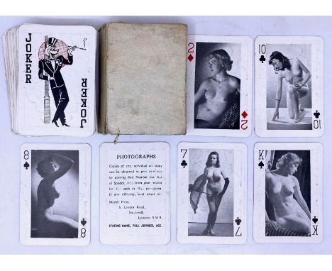 Erotic playing cards, 56 cards in total with black &amp; white photographic studies of female nudes, London: Mayall Press, c.