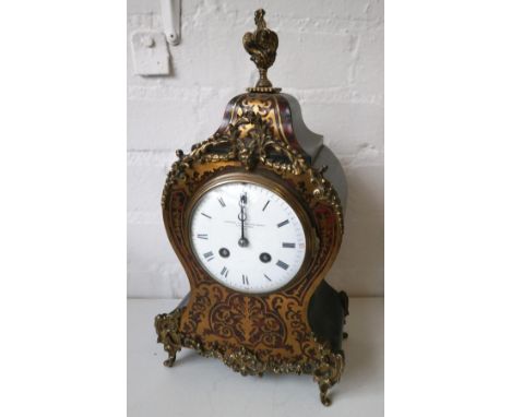 LOUIS XV STYLE BOULLE MANTEL CLOCK, early 20th century the dial inscribed 'Goldsmiths & Silversmiths Company, 18 Regent Stree