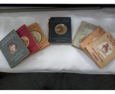 TAIL OF SQUIRREL NUTKIN BY BEATRIX POTTER 1903 FIRST EDITION, POOR COPY TOGETHER WITH 15 BEATRIX POTTER BOOKS ALL F WARE &amp