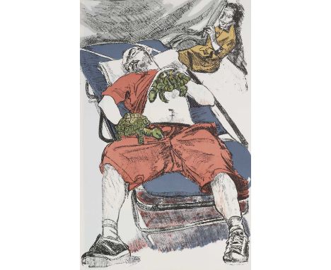 *After Paula Rego RA 'Turtle Hands' lithograph in colours, 2006, printer's proof from the Curwen Studio 102.2 x 66cm, unframe