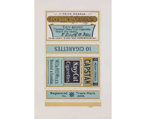 *Sir Peter Blake RA (b.1932) Fag Packets (Capstan, Star, Ardarth and Gold Flake) the complete set of four screenprints in col