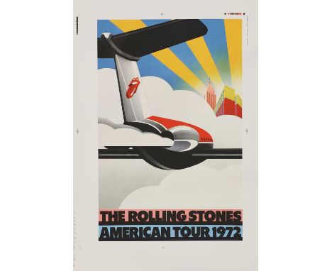 *John Pasche (b.1945) 'The Rolling Stones American Tour 1972' lithograph in colours, printer's proof from the Curwen Studio s