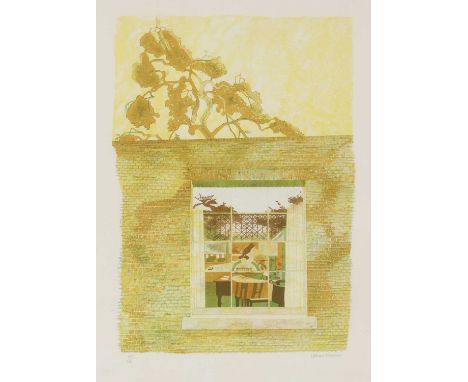 *Leonard Rosoman RA (1913-2012) 'Looking Through a Window' lithograph in colours, signed 'Leonard Rosoman' in pencil l.r. and