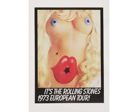 *John Pasche (b.1945) 'It's the Rolling Stones 1973 European Tour' offset lithograph in colours, printer's proof from the Cur