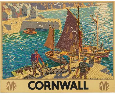 Ronald LAMPITT (1906 - 1988) Cornwall, GWR (1936) Coloured lithograph, published by J. Weiner London Perhaps best known as an