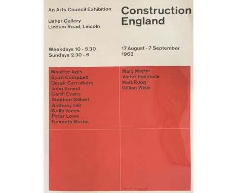 Gordon HOUSE (1932-2005)  Construction England, Arts Council Exhibition Poster