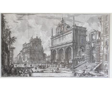 Giovanni Battista PIRANESI (1720-1778) Veduta del Castello dell' Aqua Felice Etching (Dimensions: 40 x 68cm)(40 x 68cm)