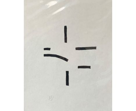 Brian BLOW (1931-2009) Three Black and White Abstract Prints Print/Multiples Indistinctly signed with initials (Dimensions: 4
