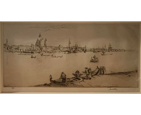 James MCBEY (1883-1959) La Guidecca, 1925 Etching and drypoint Signed in ink (Dimensions: 15 x 31.5cm)(15 x 31.5cm)Condition 
