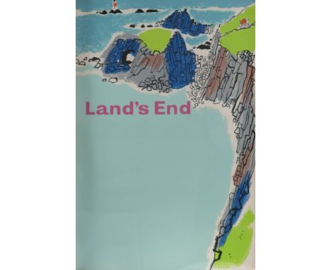 British, 20th Century Lands End Coloured lithograph Provenance: Morphets of Harrogate, 21 July 2010, lot 965 (Dimensions: 76 