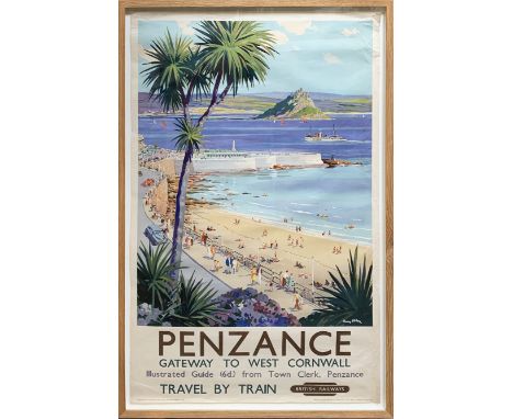 Harry RILEY (1895 - 1966) Penzance, Gateway to West Cornwall, British Railways (1952) Coloured lithograph, published by The R