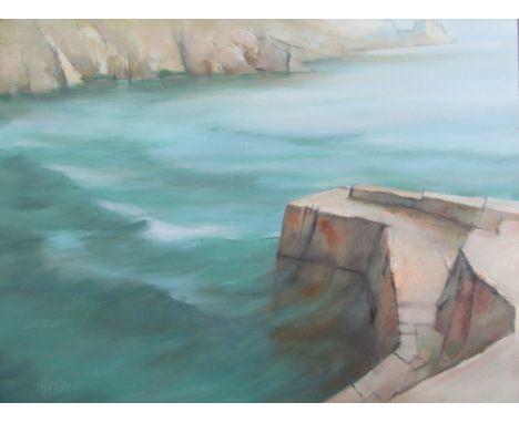 Michael J. PRAED (b.1941)  Afternoon Light, Lamorna Oil on board Signed verso (Dimensions: 45.5 x 60cm)(45.5 x 60cm)