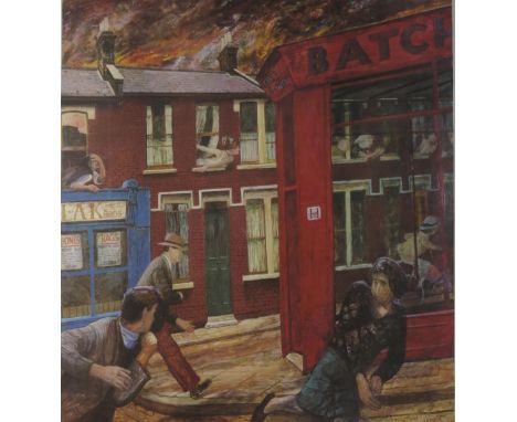 Carel WEIGHT (1907-1997)  The Day of Doom Coloured lithograph Signed and numbered AP XIII/XV (Dimensions: 64 x 59.5cm)(64 x 5