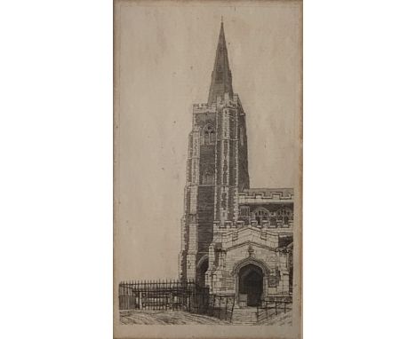 Frederick Landseer GRIGGS (1876-1938) St Wendred's March' - 1921 (Comstock 27) Etching Signed in pencil State ii/ii (Dimensio