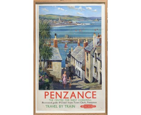 Harry RILEY (1895 - 1966) Penzance, the Centre for West Cornwall, British Railways (1955) Coloured lithograph, published by B