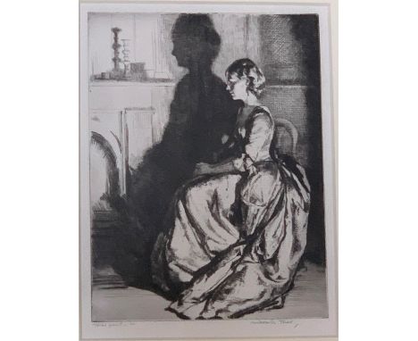 Arthur Ralph M TODD (1891-1966) The Silhouette, 1878 Drypoint Together with Thomas William WARD (1918-date unknown) 'The Hamm