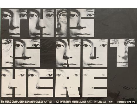 Yoko Ono/John Lennon  This is Not Here Exhibition Poster at The Emerson Museum of Art, Syracuse, NY, Vintage poster (Dimensio
