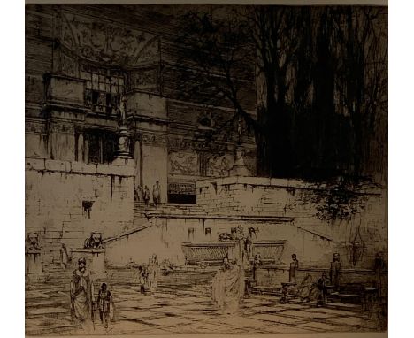 William WALCOT (1874-1943) At the House of a Patrician Etching and aquatint Signed (Dimensions: 64.3 x 50.7cm)(64.3 x 50.7cm)